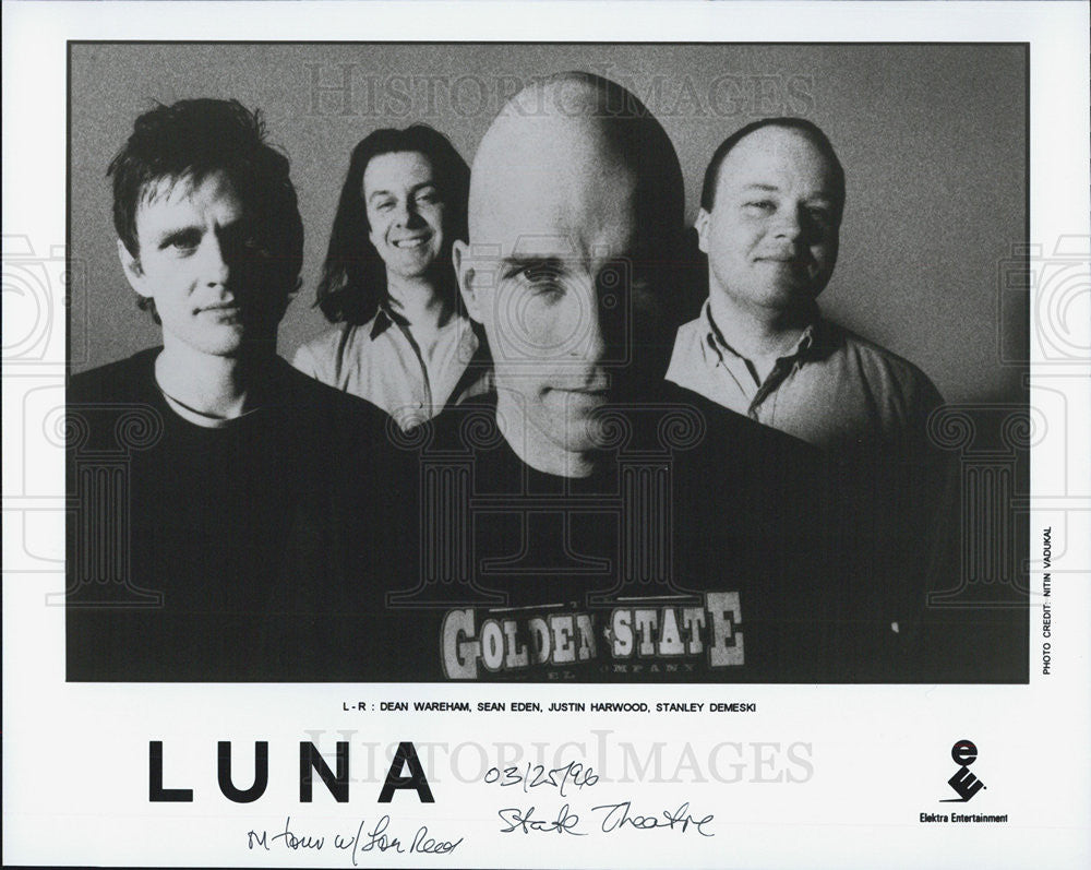 1996 Press Photo Luna Musicians Dean Wareham Sean Eden Justin Harwood Stanley - Historic Images