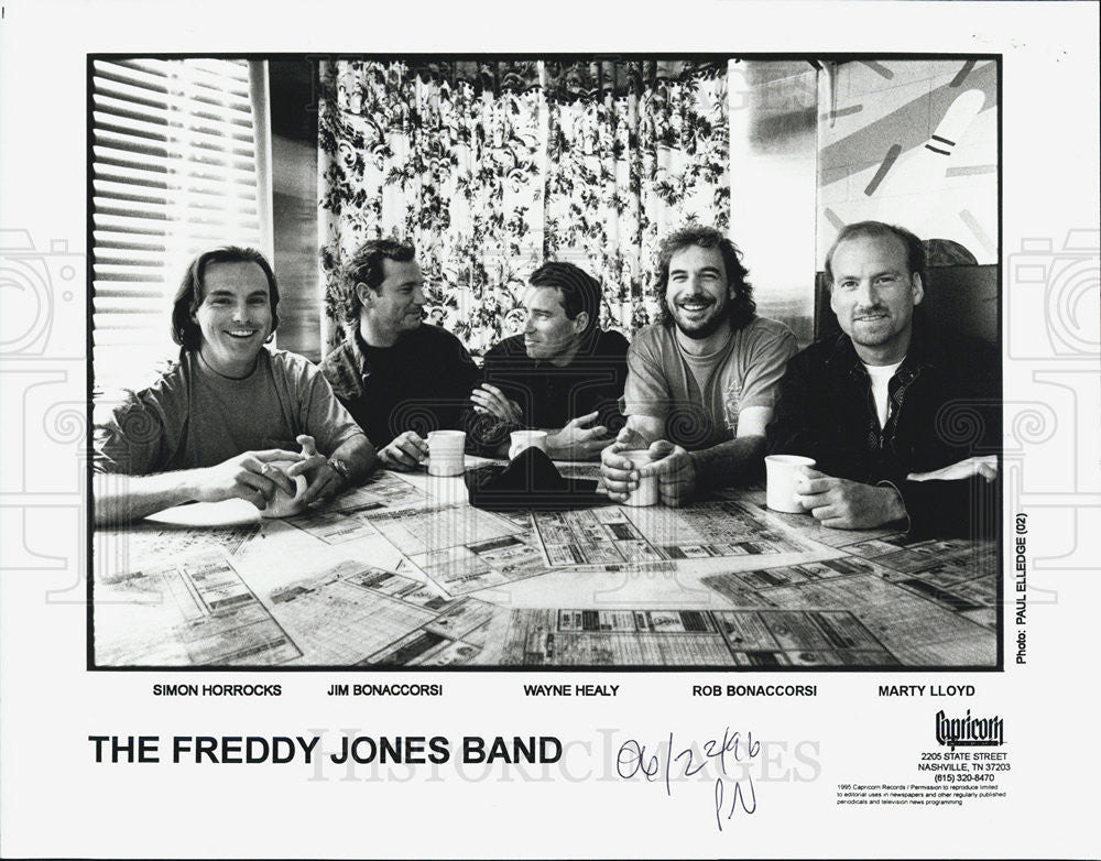 1995 Press Photo The Freddy Jones Band simon Horrocks Jim Bonaccorsi Wayne - Historic Images