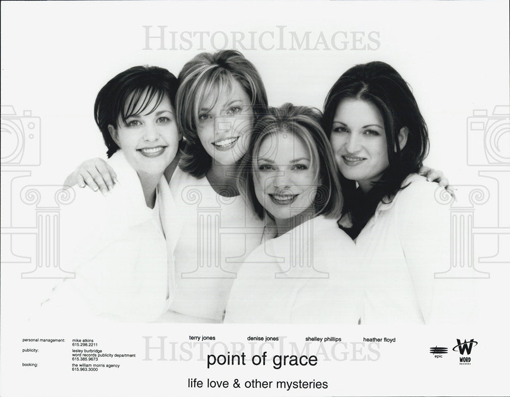 Press Photo Point Of Grace Terry Jones Denise Shelley Phillips Heather Floyd - Historic Images