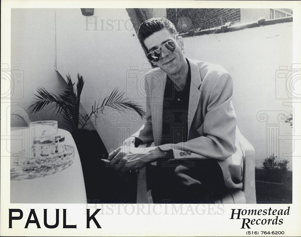 Press Photo Paul K Musician - Historic Images