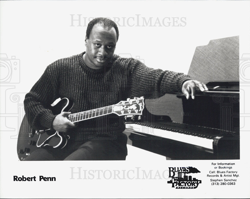 Press Photo Robert Penn American Blues Musician Pianist Guitarist - Historic Images