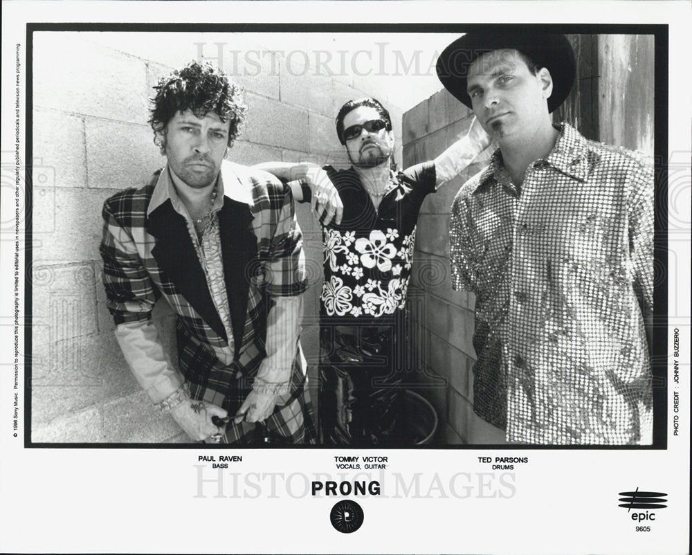 Press Photo Prong Paul Raven Bass Tommy Victor Vocals Ted Parson Drums - Historic Images