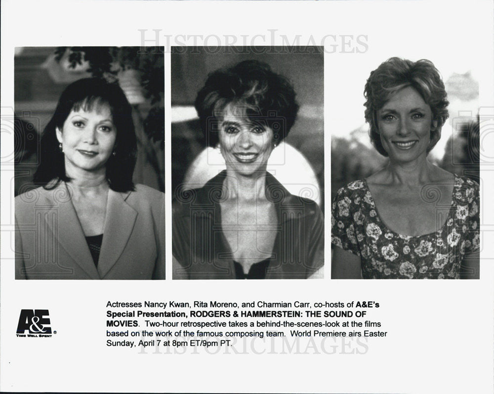 Press Photo Nancy Kwan Rita Moreno Charian Carr Rogers & Hammerstein: The Sound - Historic Images