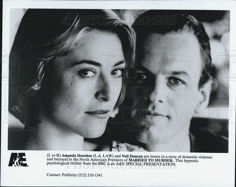 Amanda Donohoe Actress Neil Duncan Actor Married To Murder Movie Undated  vintage promo photo print - Historic Images