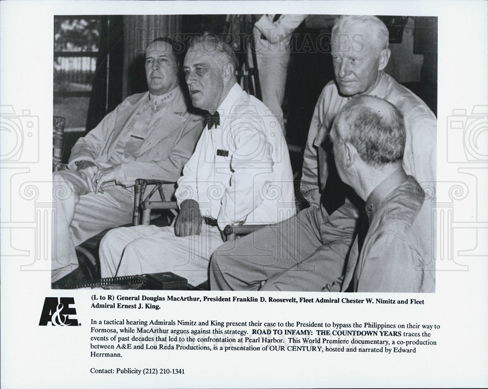 Press Photo General Douglas MacArthur President Franklin D. Roosevelt - Historic Images
