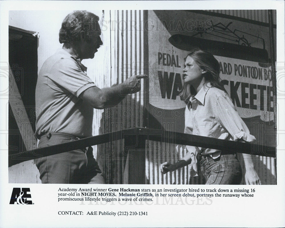 Press Photo Gene Hackman Melanie Griffith Night Moves Television Film Actor - Historic Images