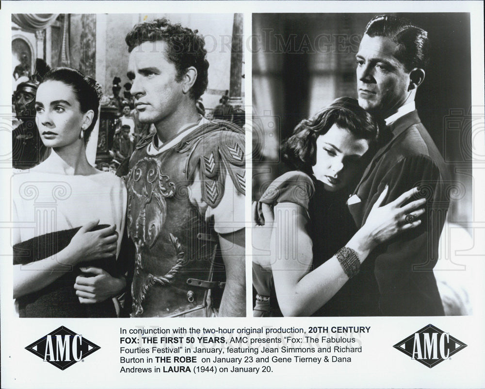 Press Photo 20th Century Fox Special Jean Simmons Richard Burton The Robe - Historic Images