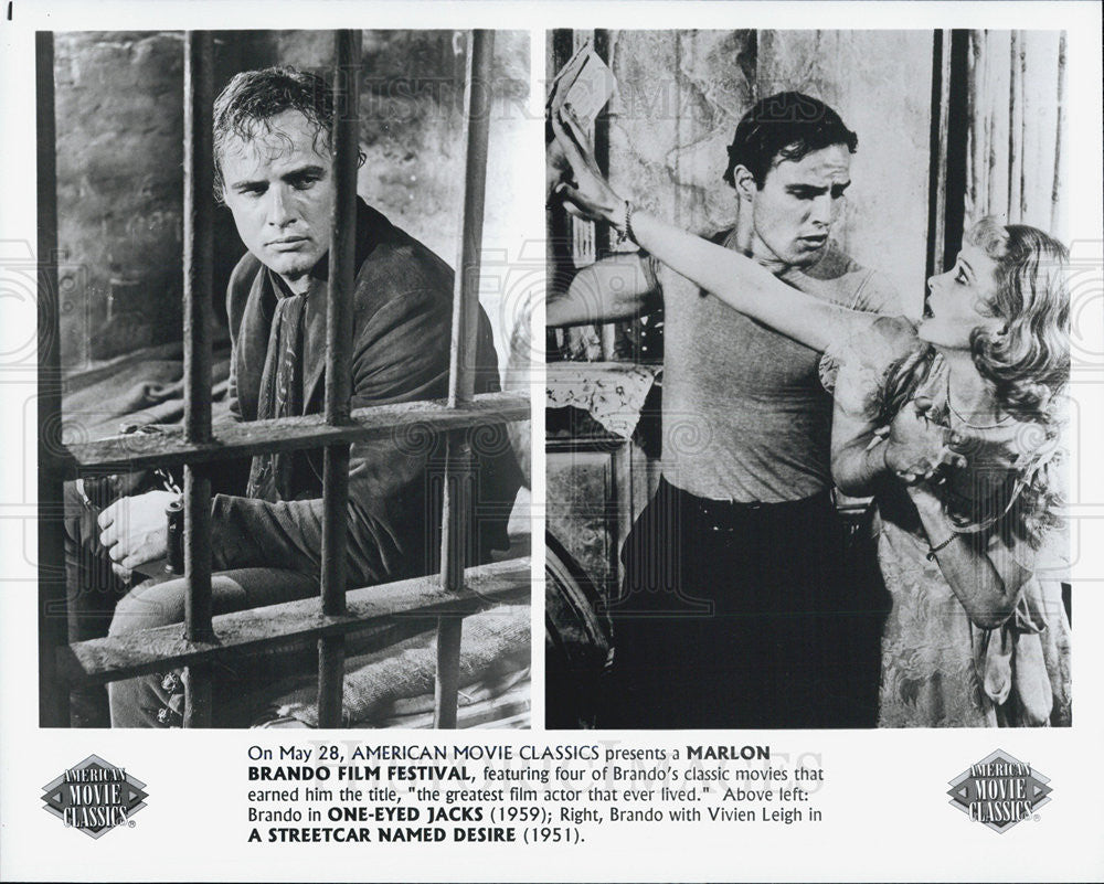 Press Photo Marlon Brando Vivien Leigh Television Film Actor One Eyed Jacks - Historic Images