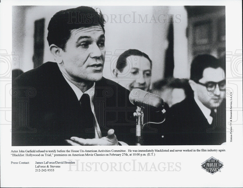 Press Photo "Blacklist: Hollywood on Trial" - Historic Images