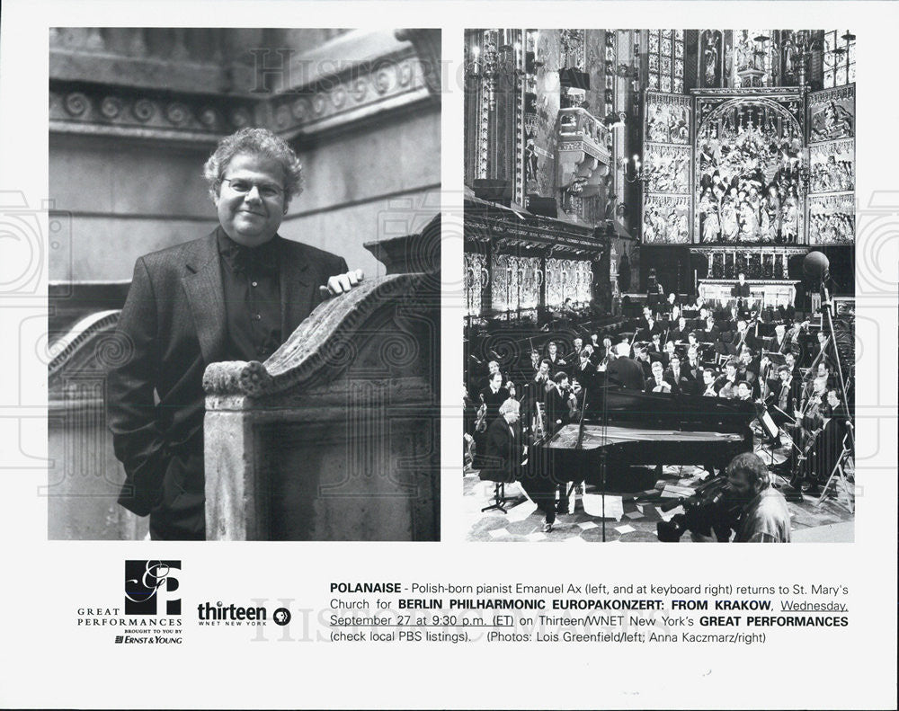 2000 Press Photo Polish Pianist Musician Emanuel Ax Berlin Philharmonic - Historic Images