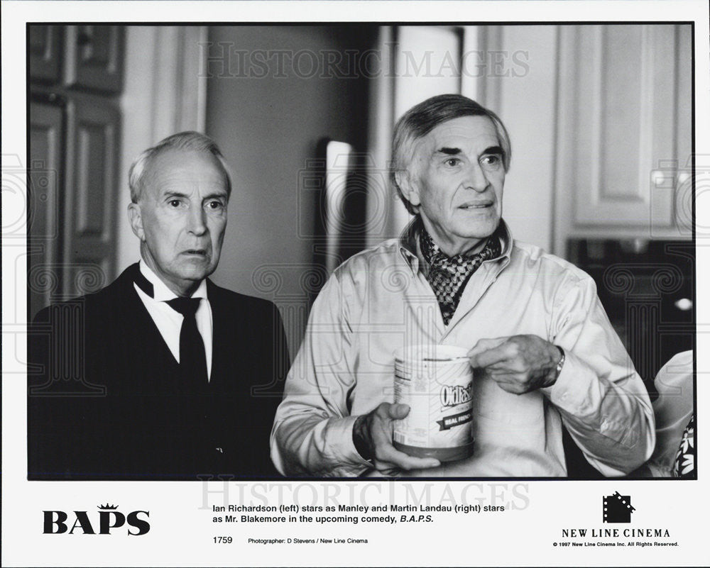 1997 Press Photo Ian Richardson Actor Martin Landau Comedy Movie Film BAPS - Historic Images