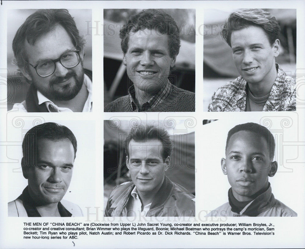 Press Photo Actors Brian Wimmer Michael Boatman Tim Ryan Robert And Picardo - Historic Images