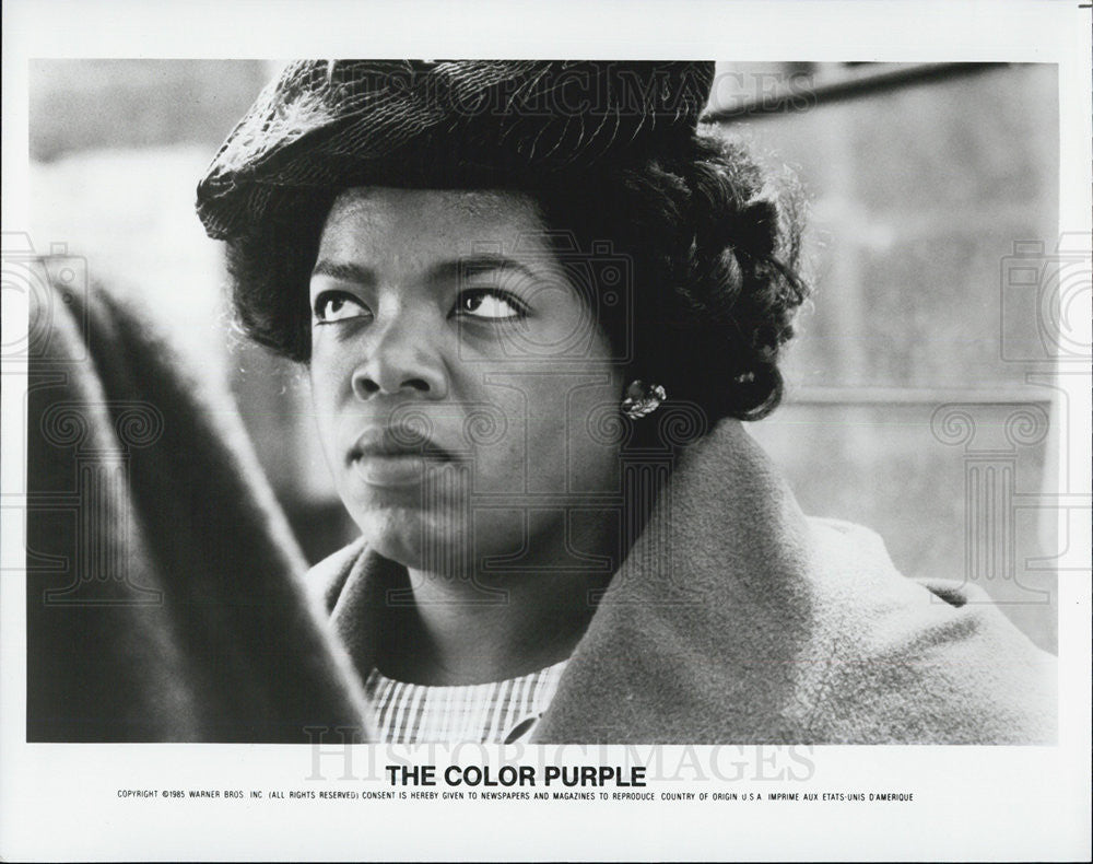 1985 Press Photo Oprah Winfrey,actress in The Color Purple - Historic Images