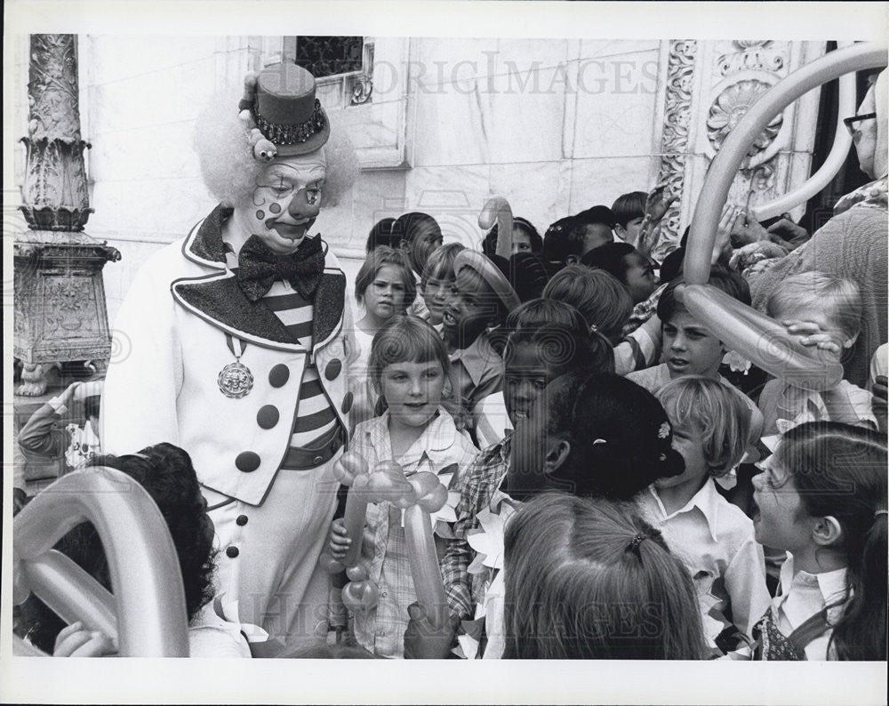 1979 Press Photo Clownfest Detroit Michigan Public Library - Historic Images