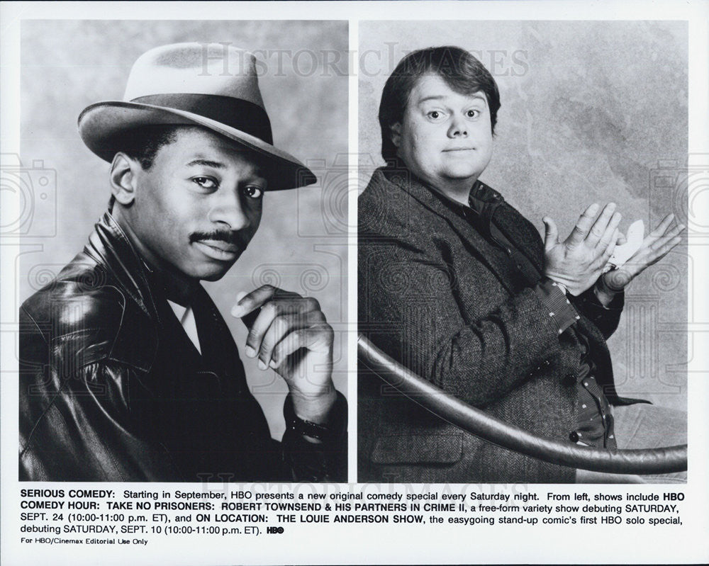 Press Photo Actor Robert Townsend and partner. stars in "The Louie Anderson Show - Historic Images