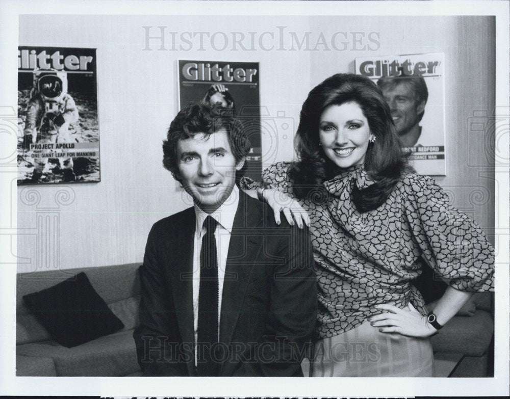 1984 Press Photo David Birney Actor Morgan Brittany Actress Glitter TV Series - Historic Images