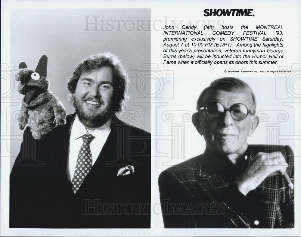1993 Press Photo John Candy Hosts Montreal International Comedy Festival &#39;93 - Historic Images