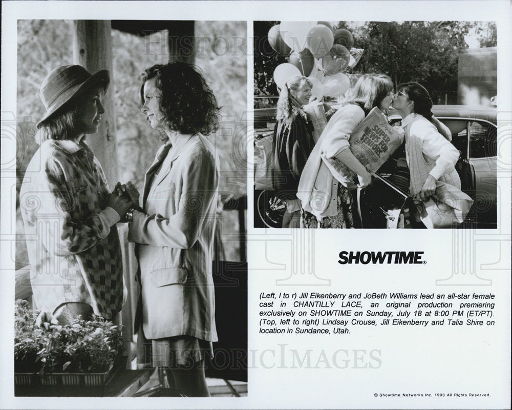 1993 Press Photo Actress Jill Eikenberry JoBeth Williams Chantilly Lace Shire - Historic Images