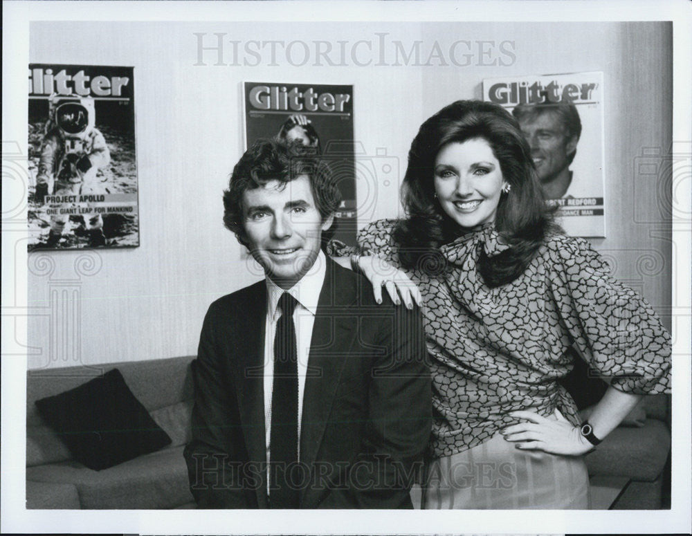 Press Photo of David Birney and Morgan Brittany in TV series "Glitter" - Historic Images