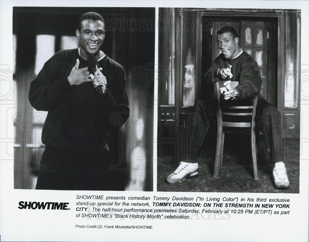 Press Photo Tommy Davison Comedian Actor Strength In New York Comedy Special - Historic Images