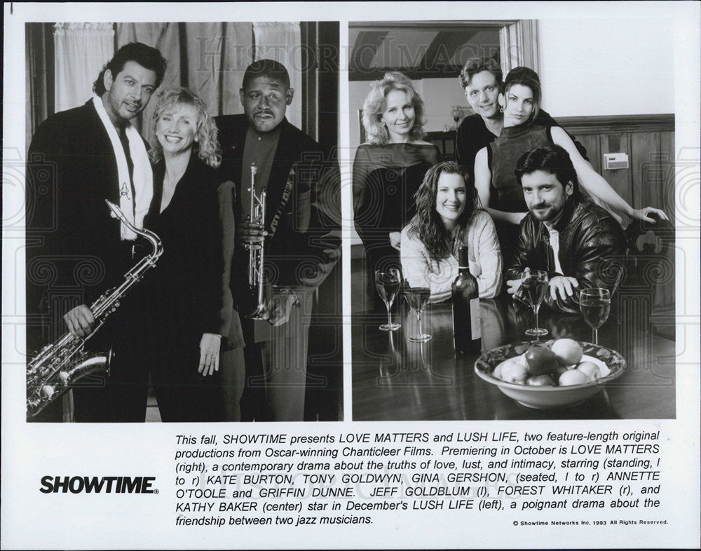 1993 Press Photo Kate Burton,Tony Goldwyn, Gina Gershon, Annette O&#39;Toole, - Historic Images
