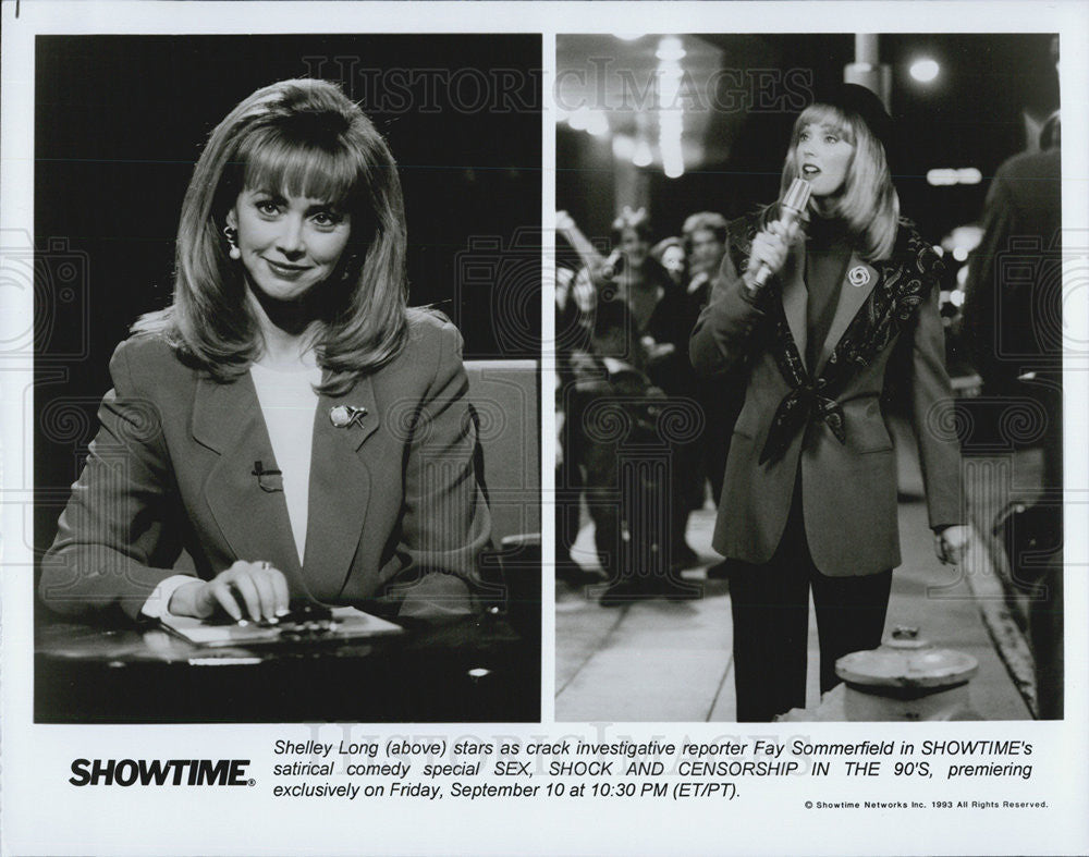 1993 Press Photo Shelley Long in "Sex, Shock and Censorship in the 90's." - Historic Images