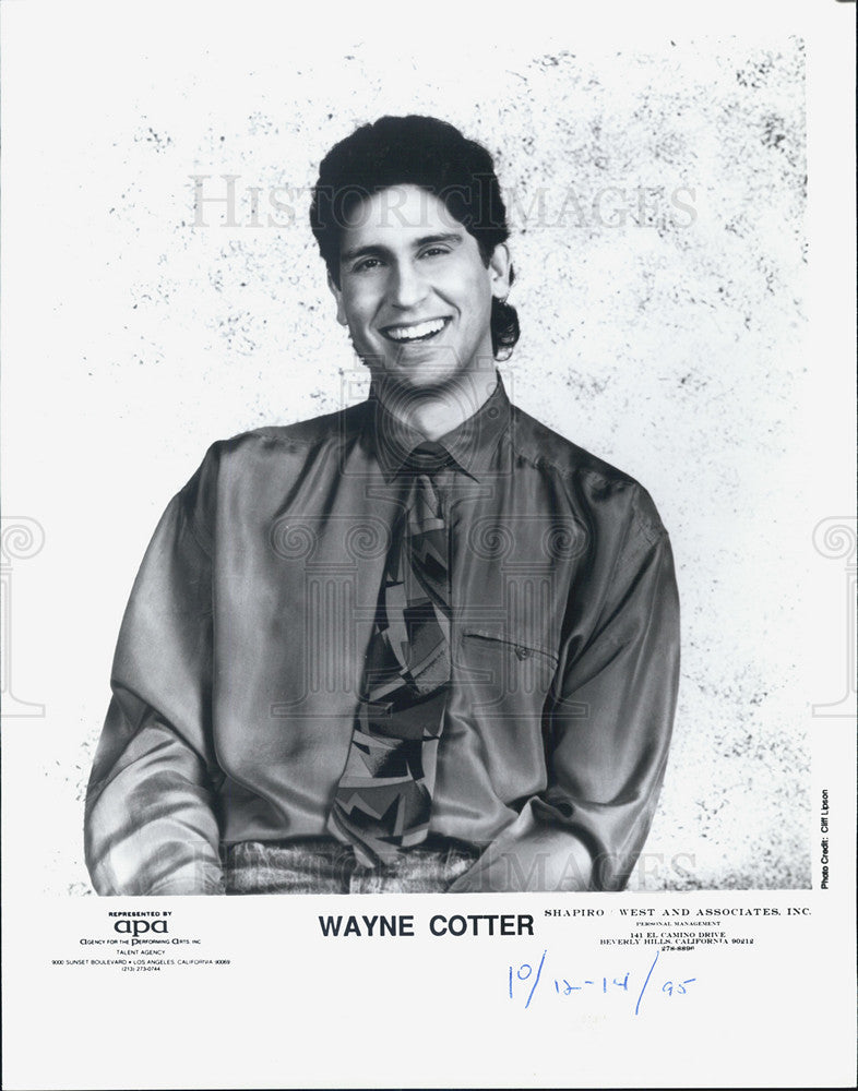 1995 Press Photo Wayne Cotter Comedian - Historic Images