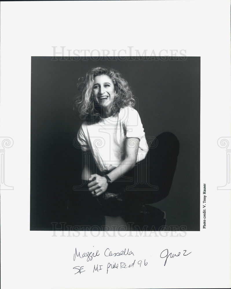 Press Photo Maggie Casella Comedian Actress - Historic Images