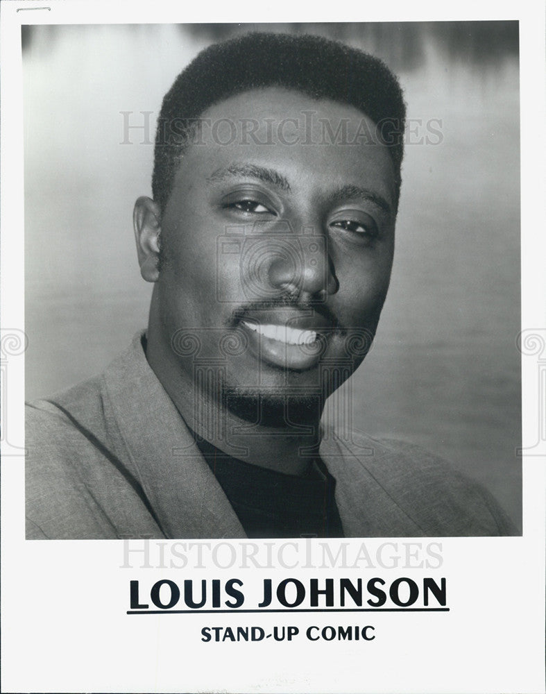 Press Photo Louis Johnson, Stand Up Comic. - Historic Images