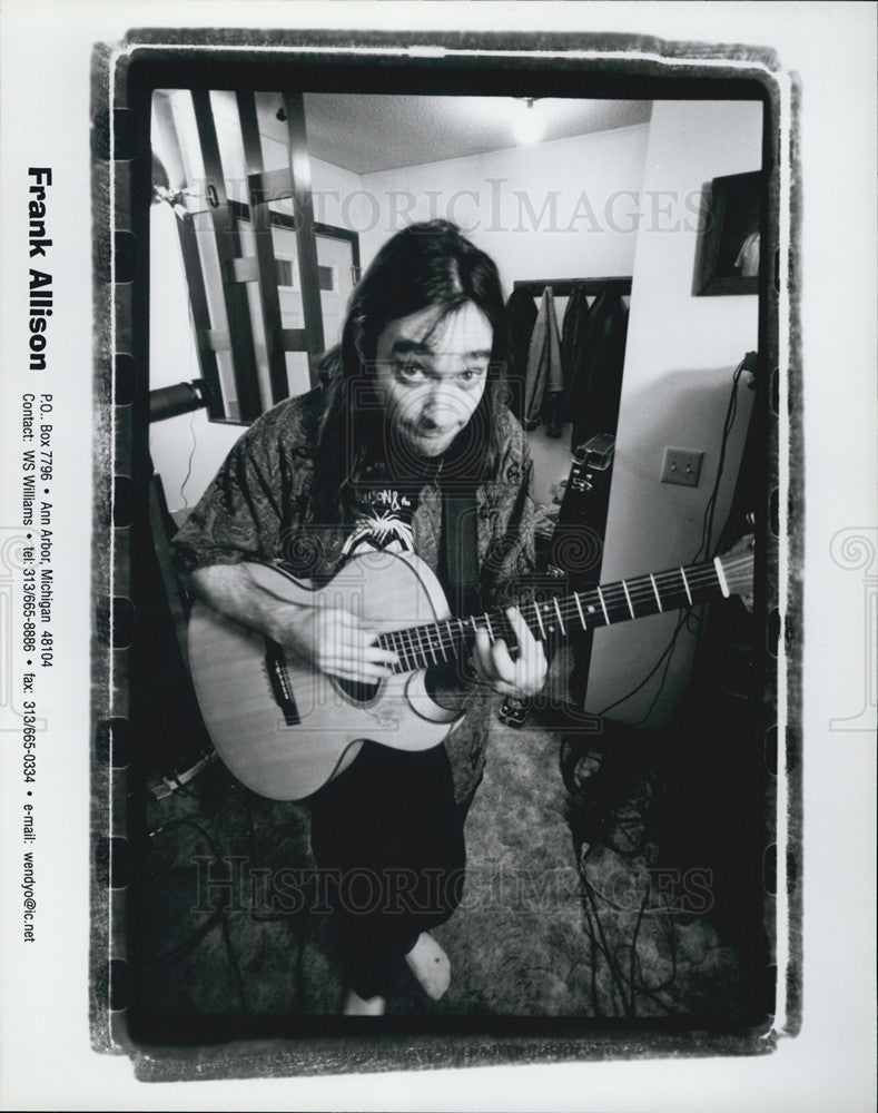 Press Photo Frank Allison Musician - Historic Images