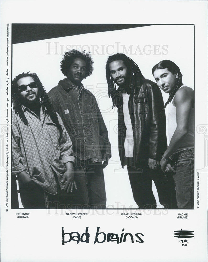1993 Press Photo Bad Brain ,Dr Know,Darryl jenifer,Israel Joseph,mackie - Historic Images