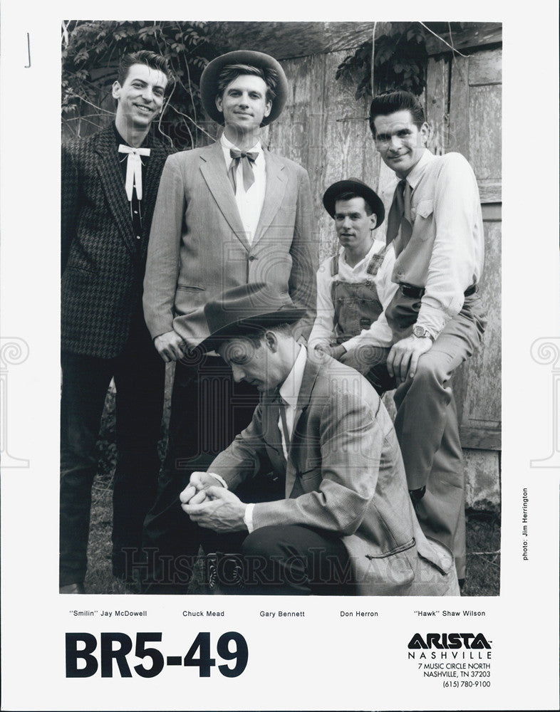 Press Photo &quot;BR5-49&quot;  Smilin&quot; Jay McDowell, Chuck Mead, Gary Bennett, Don - Historic Images