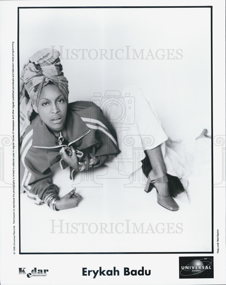 1996 Press Photo Erykah Badu Musician - Historic Images