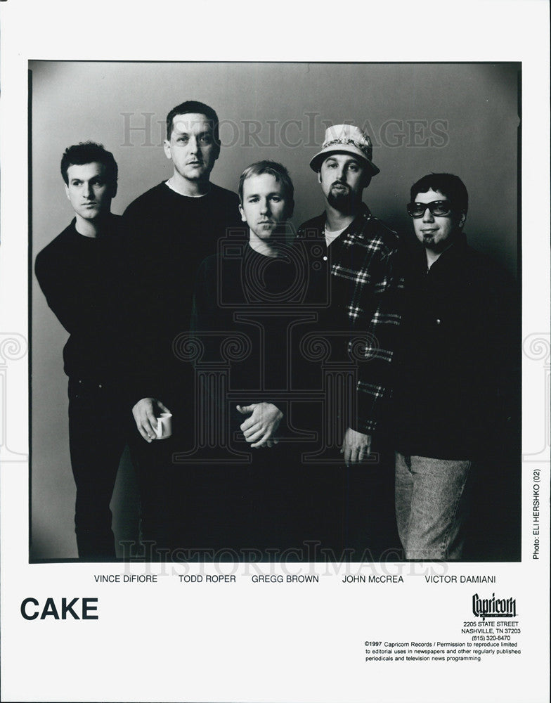 1997 Press Photo Band Capricorn,Todd Roper,Gregg Brown,John McCrea,Vic Daimani - Historic Images