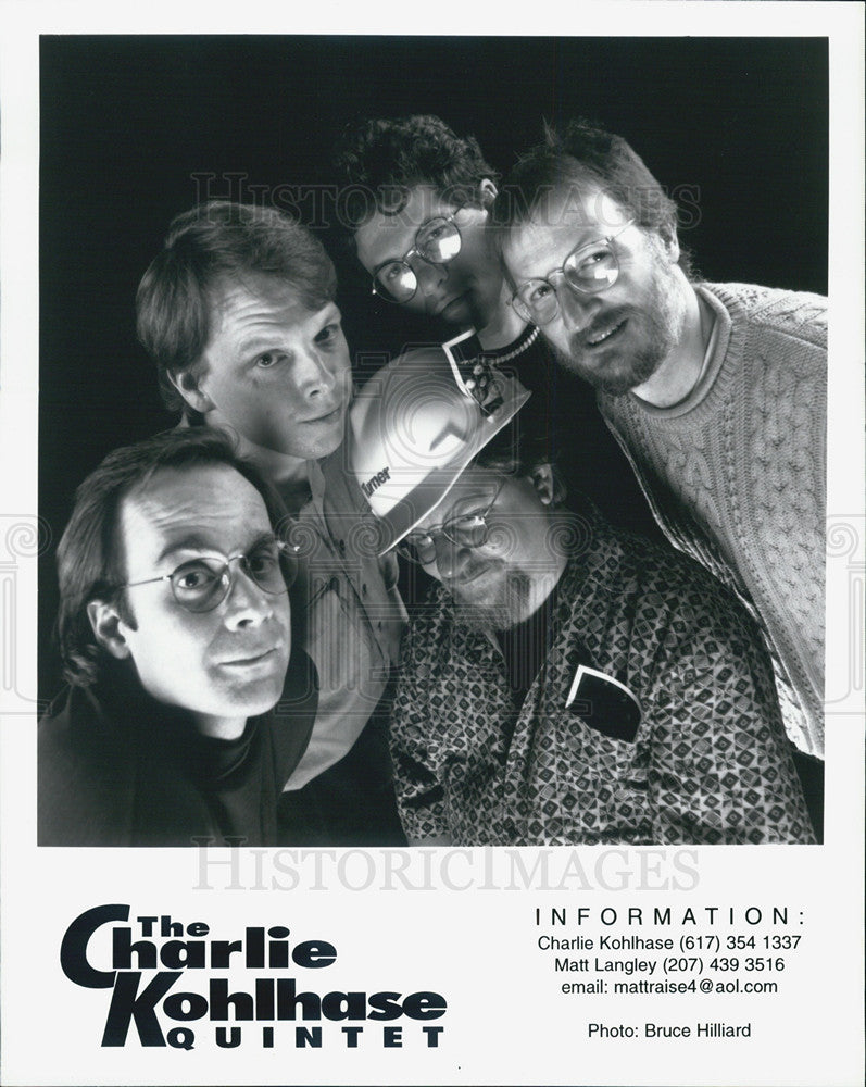 Press Photo The Charlie Kohlhase Quintet Musicians Band - Historic Images