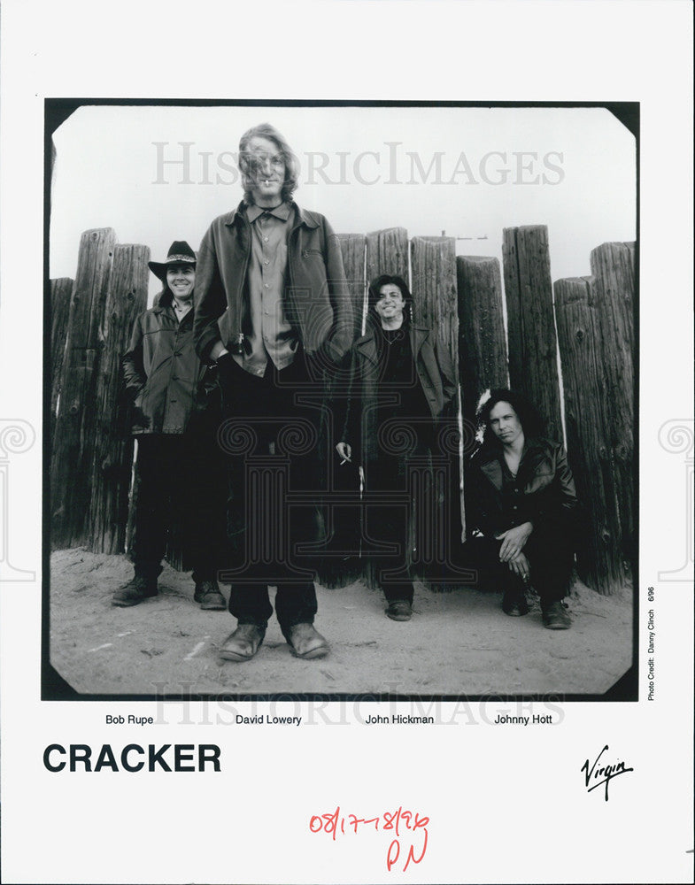 1996 Press Photo Band Cracker,Bob Rupe,David Lowery,John Hickman,Johnny Holt - Historic Images