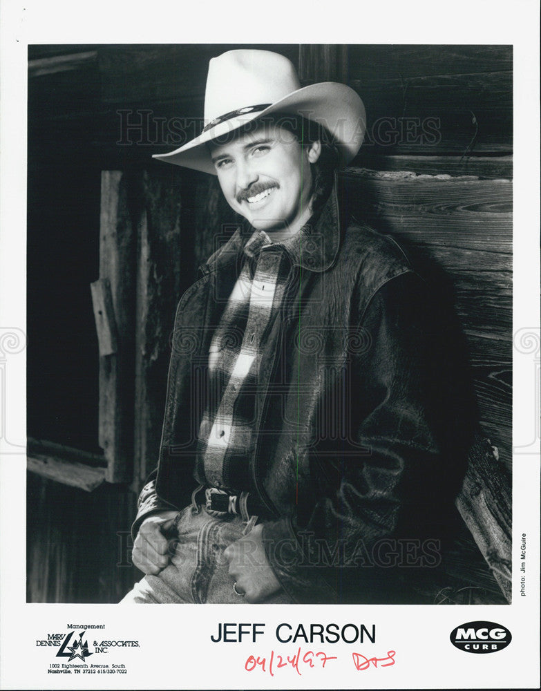 1997 Press Photo Singer Jeff Carson - Historic Images