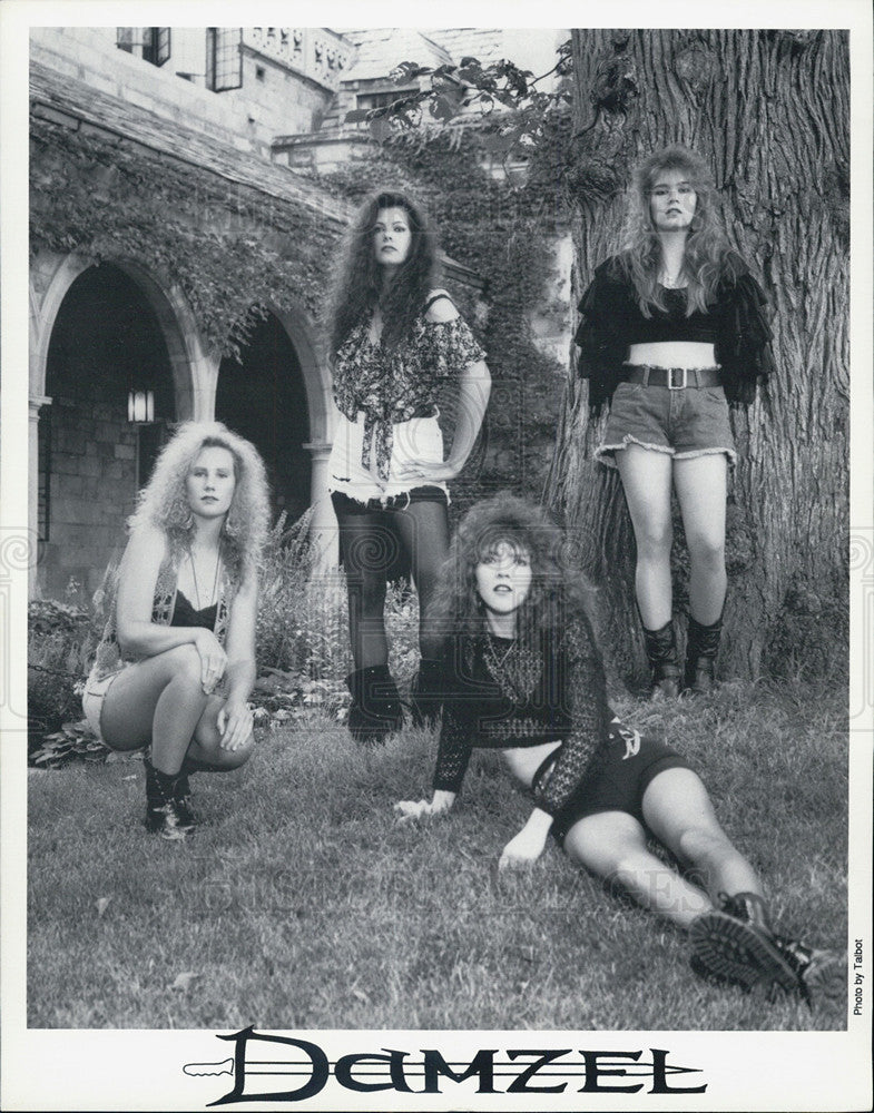 Press Photo Damzel Girl Rock Band. - Historic Images