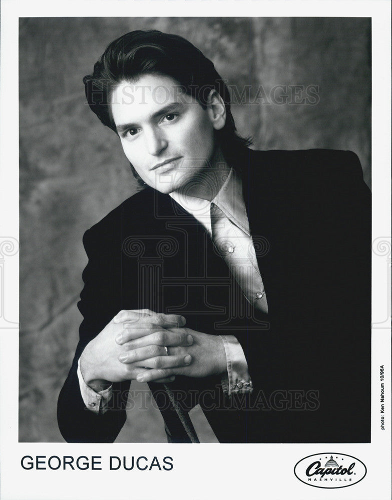 1996 Press Photo Singer George Ducas of Capitol Nashville - Historic Images