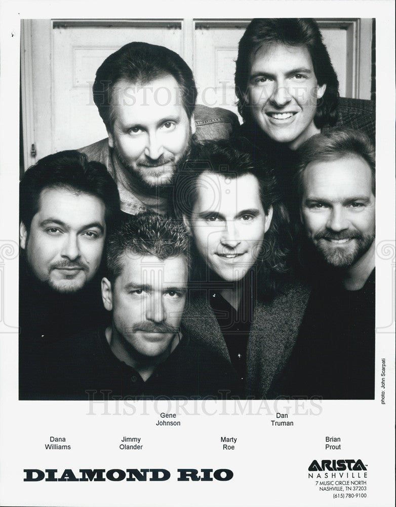 Press Photo Country Music Band Diamond Rio Members Dana Williams And Marty Roe - Historic Images