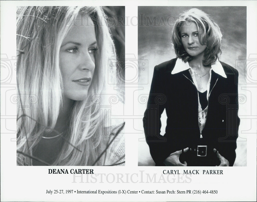 1997 Press Photo Deana Carter and Caryl Mack Parker - Historic Images