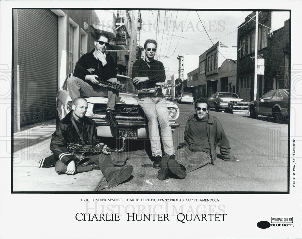 Press Photo Charlie Hunter Quartet Spanier Hunter Brooks Amendola - Historic Images