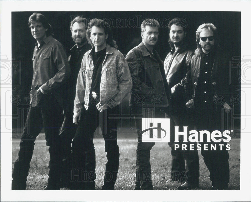 Press Photo Hanes Advertisement With Men Posing In Western Attire - Historic Images