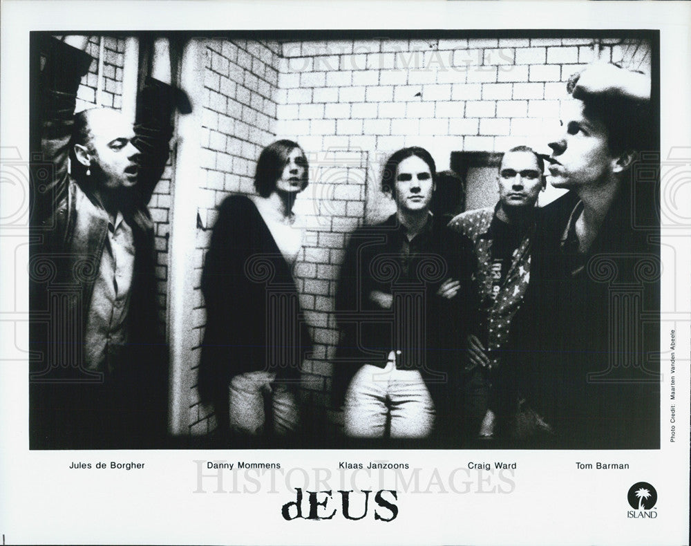 Press Photo of music band dEUS w/Jules de Borgher, Danny Mommens, Klass Janzoons - Historic Images