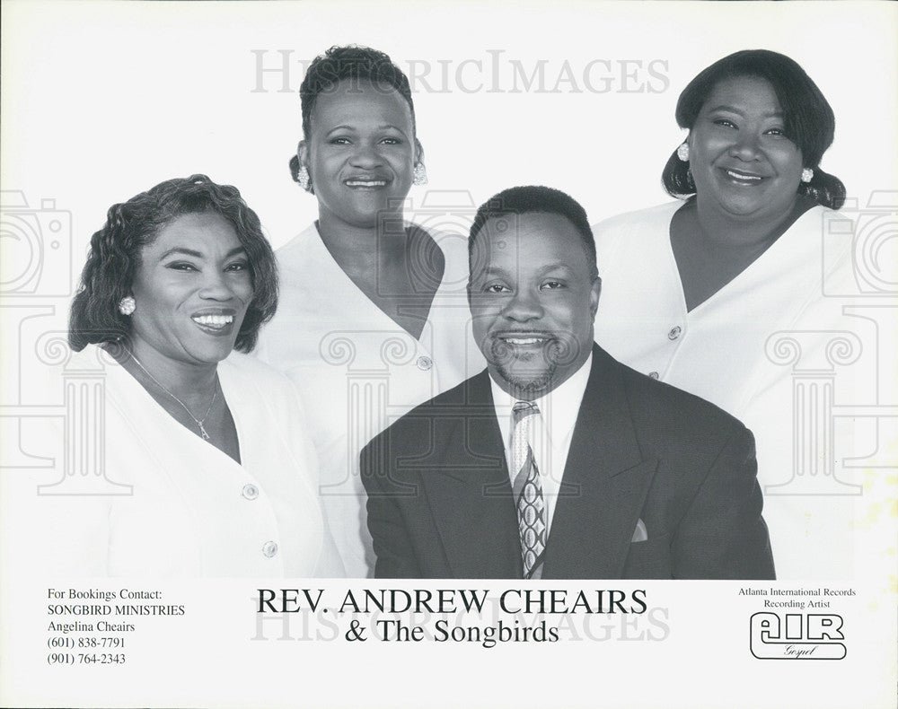 Press Photo Rev. Andrew Cheairs and The Songbirds - Historic Images