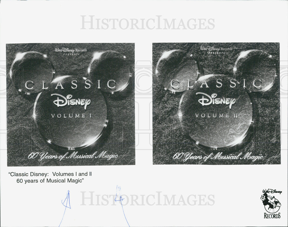 Press Photo Classic Disney: Volumes I And II 60 Years Of Music Magic Records - Historic Images