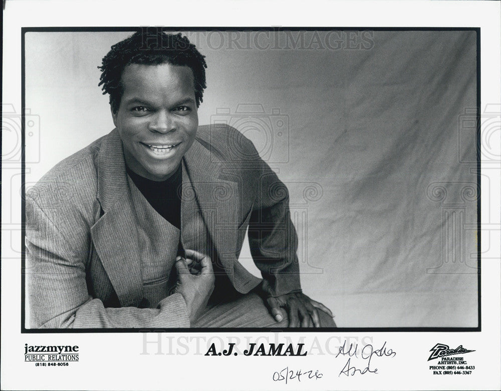 Press Photo Singer A.J. Jamal - Historic Images