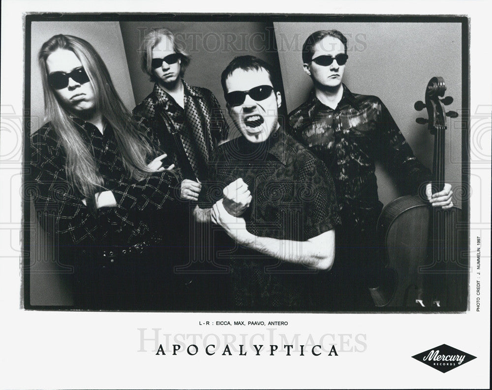 1997 Press Photo Apocalyptica: Eicca, Max, Paavo, Antero - Historic Images