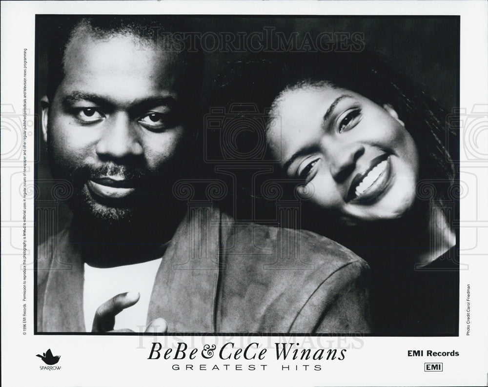 Press Photo Singers BeBe &amp; CeCe Winans - Historic Images