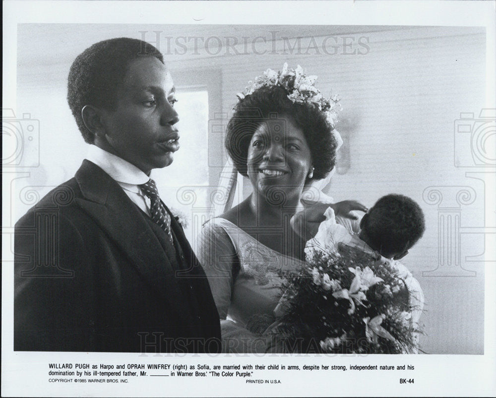 1985 Press Photo Willard Pugh and Oprah Winfrey in The Color Purple - Historic Images